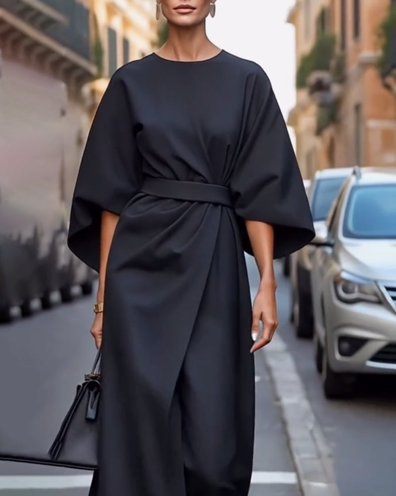 Image of Crystal | Women's Belted Midi Wrap Dress