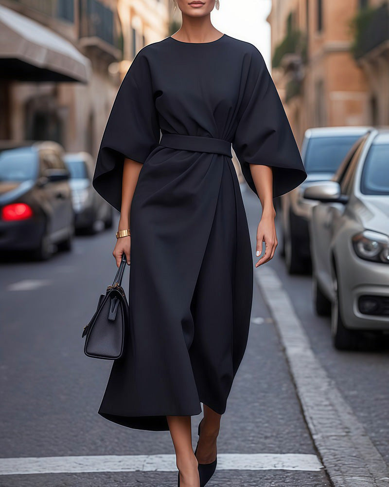 Image of Crystal | Women's Belted Midi Wrap Dress