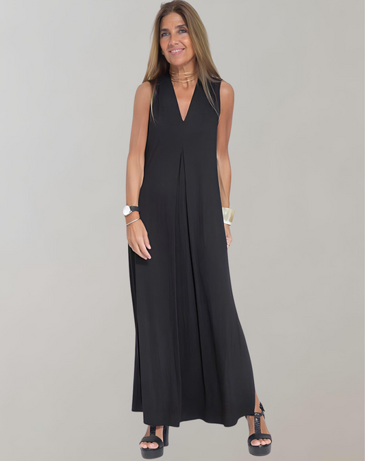 Image of Crystal | Women's Sleeveless V-Neck Maxi Dress