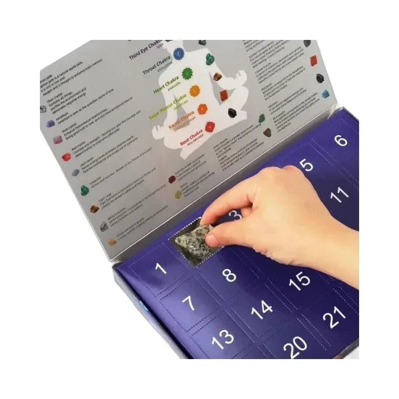 Crystal Gems – Magical Gemstone Advent Calendar with 24 Natural Crystals