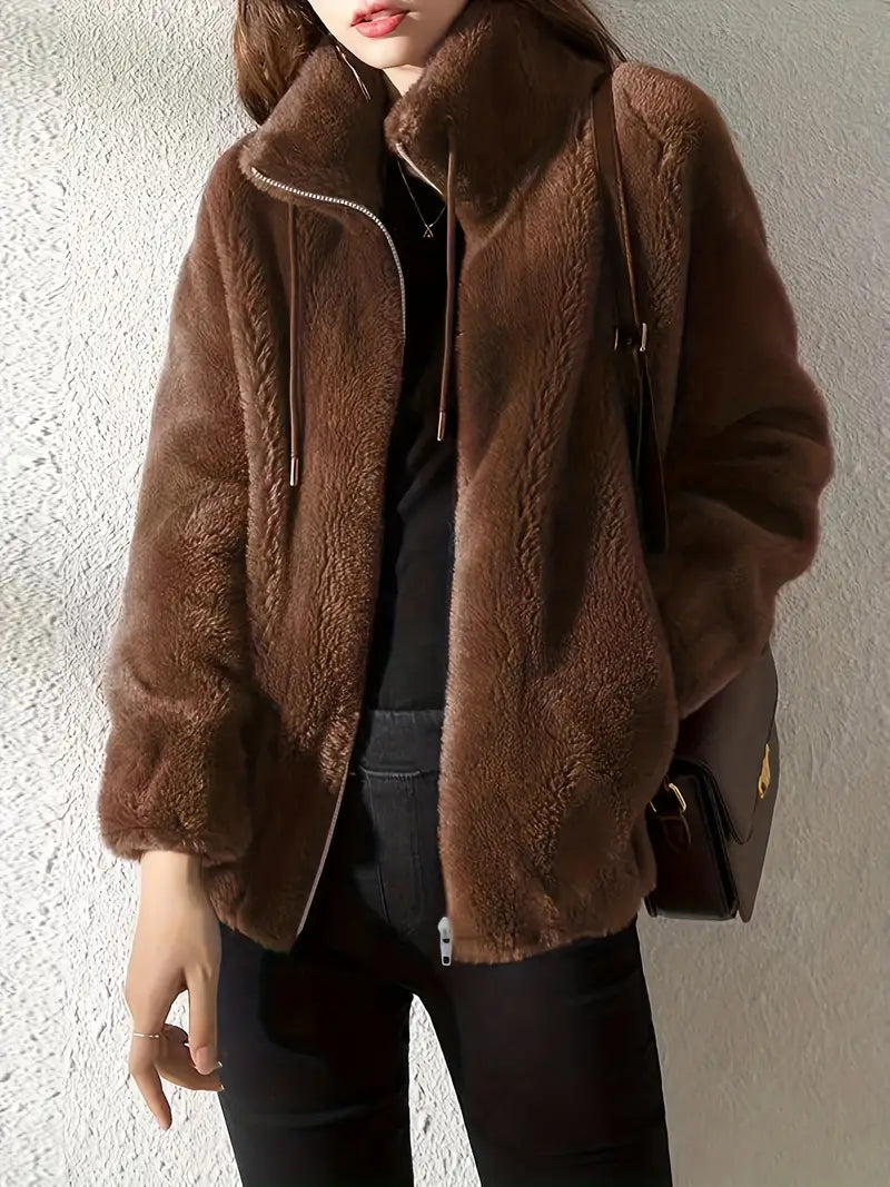 Image of Cynthia | Women's Zip-Up Relaxed Fit Coat