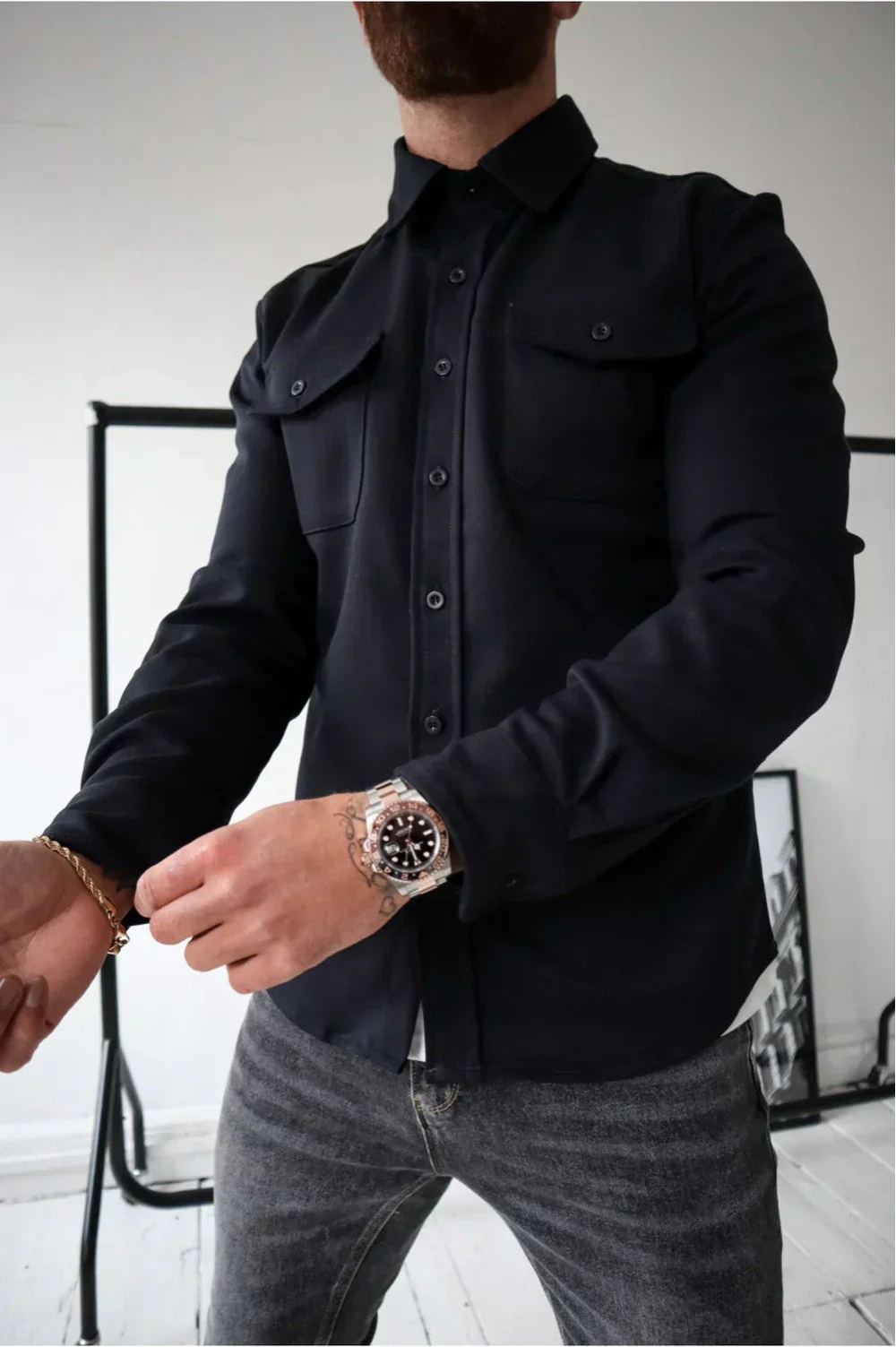 Cyrus | Men's Long Sleeve Shirt Jacket - Image 1