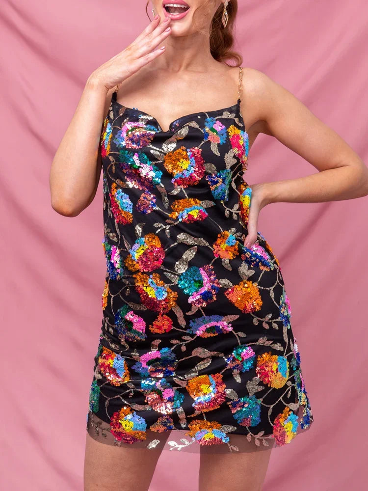 Image of Daisy | Women's Spaghetti Strap Mini Dress