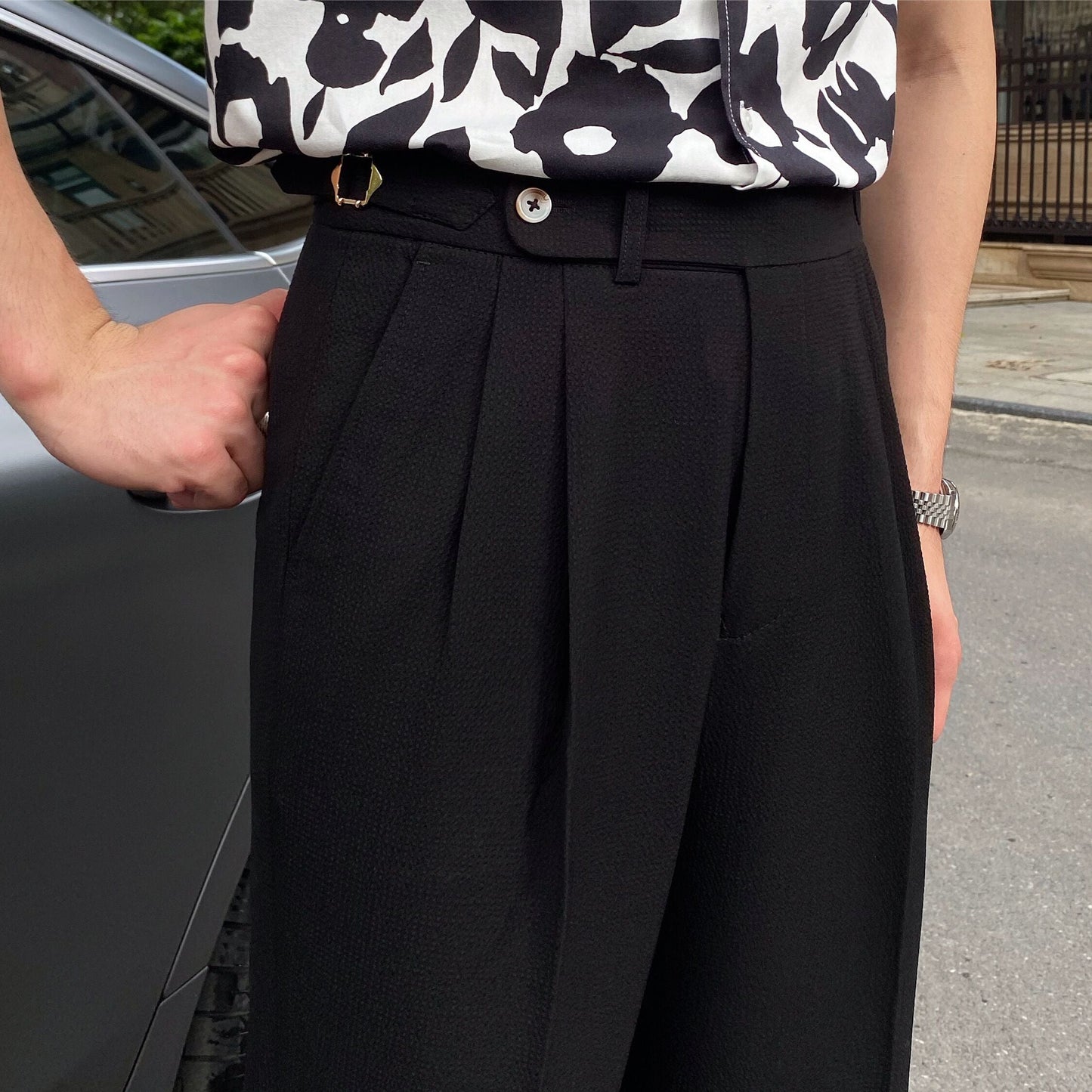 Image of Dakota | Men's Pleated Cropped Pants