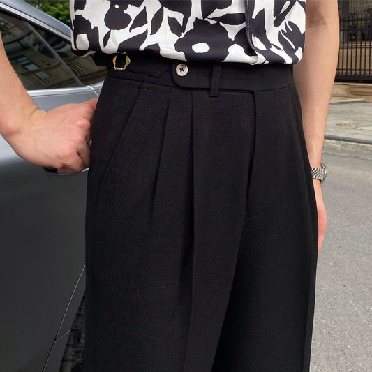 Image of Dakota | Men's Pleated Cropped Pants