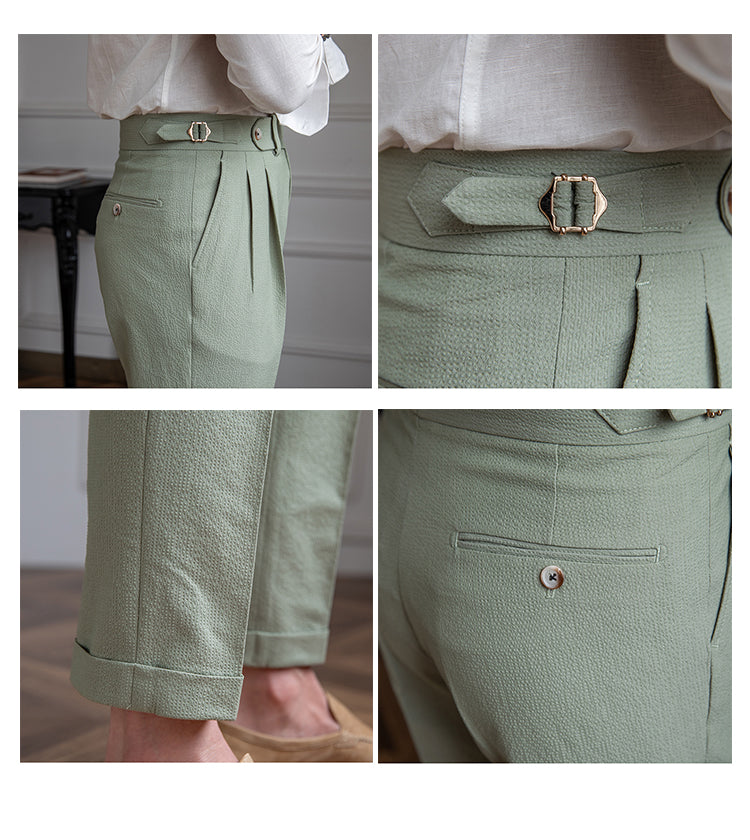 Image of Dakota | Men's Pleated Cropped Pants