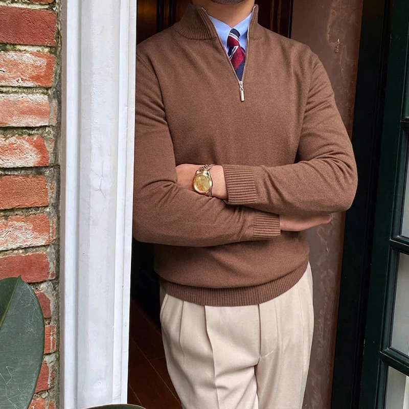 Dakota | Men's Quarter Zip Sweater - Image 1