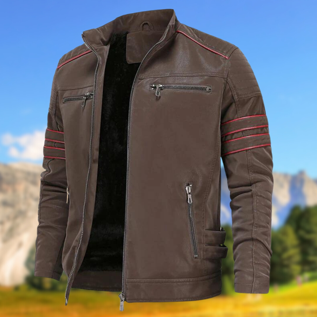 Image of Damian | Men's Biker Zip-Up Jacket