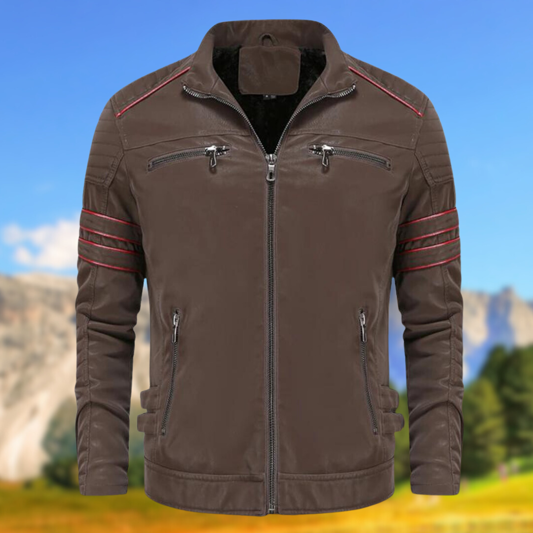 Image of Damian | Men's Biker Zip-Up Jacket