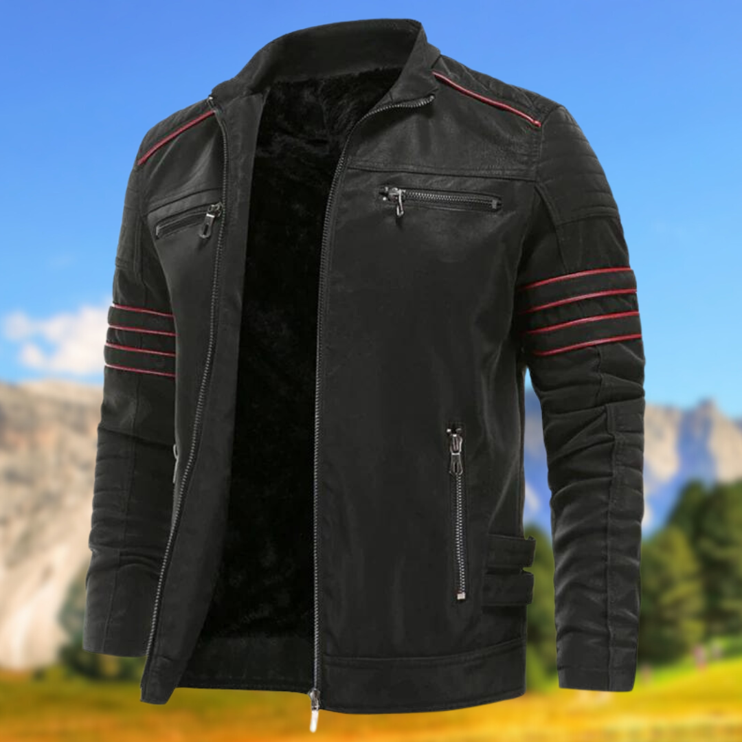 Image of Damian | Men's Biker Zip-Up Jacket