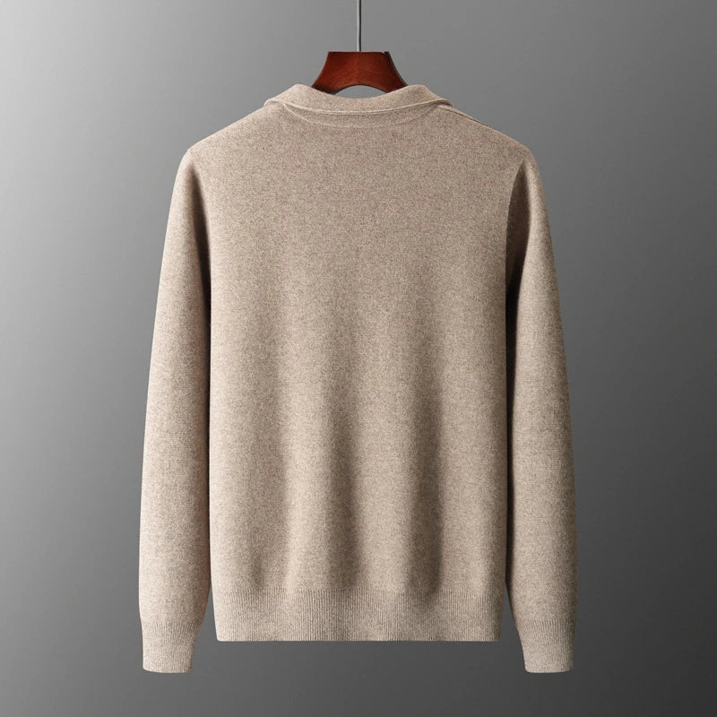 Image of Darryl | Men's Full Zip Collared Sweater Jacket