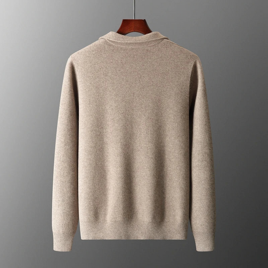 Image of Darryl | Men's Full Zip Collared Sweater Jacket