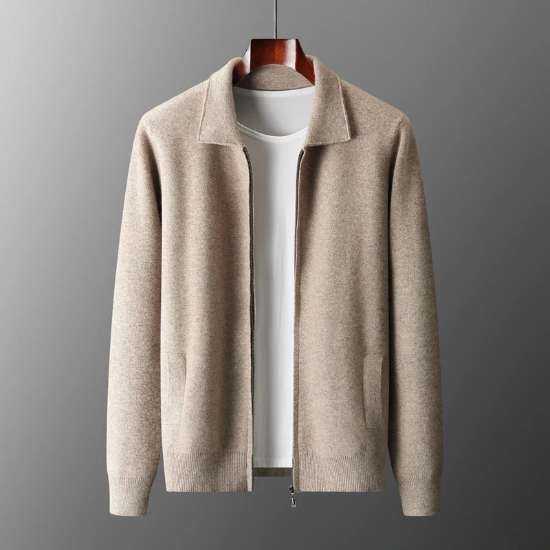 Image of Darryl | Men's Full Zip Collared Sweater Jacket