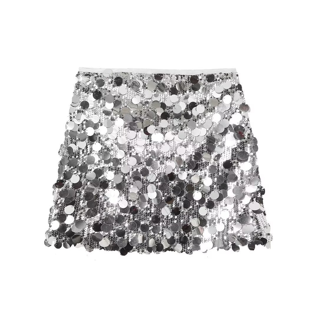 Image of Deborah | Women's Fitted Sequin Mini Skirt