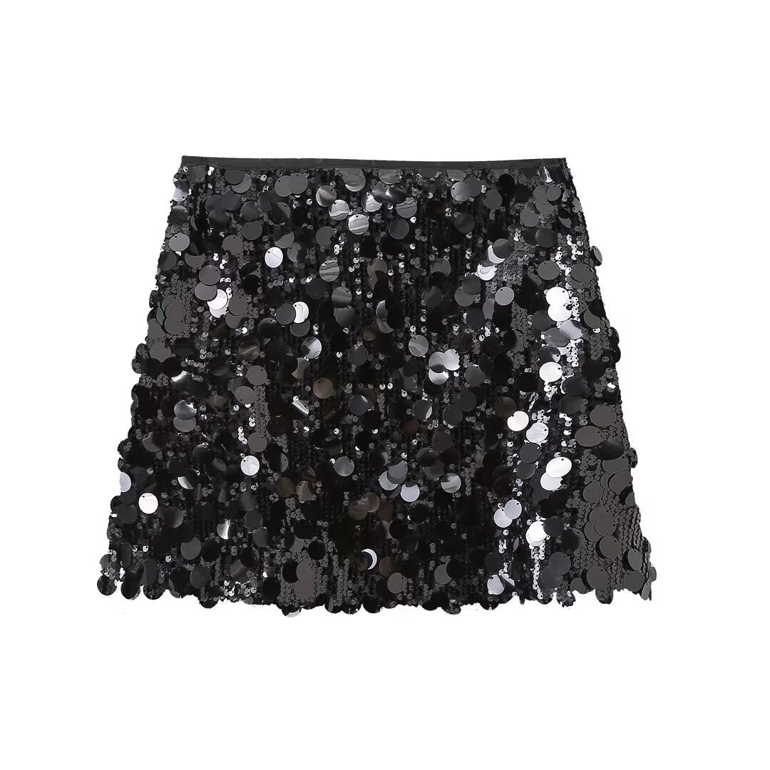 Image of Deborah | Women's Fitted Sequin Mini Skirt