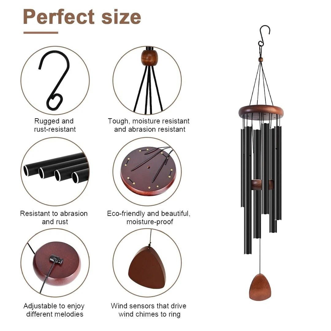 Deep Tone Aluminium Wind Chimes for Relaxation
