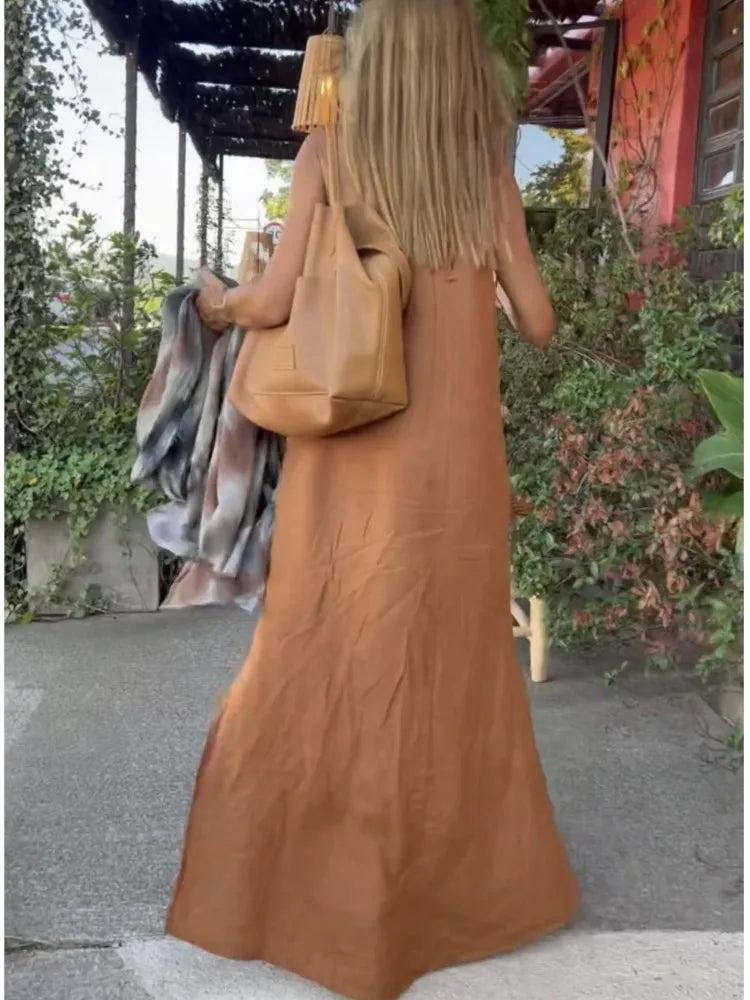 Image of Delilah | Women's Sleeveless A-Line Maxi Dress