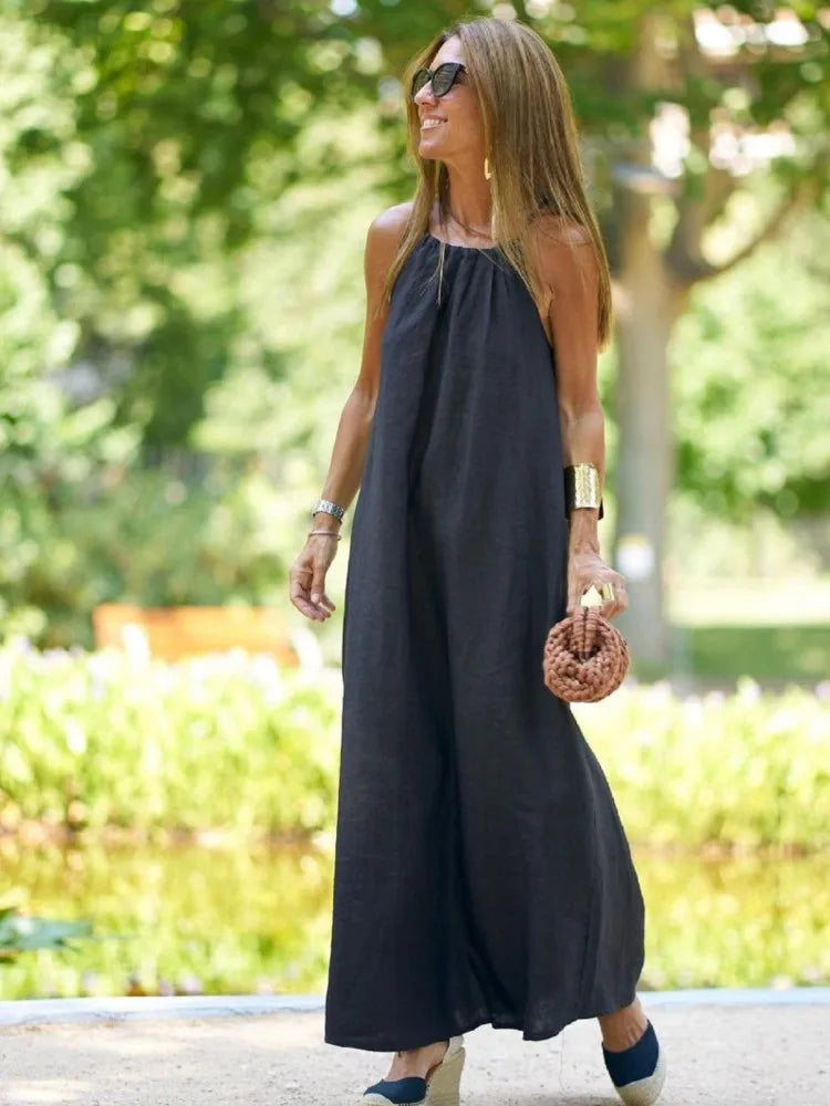 Image of Delilah | Women's Sleeveless A-Line Maxi Dress