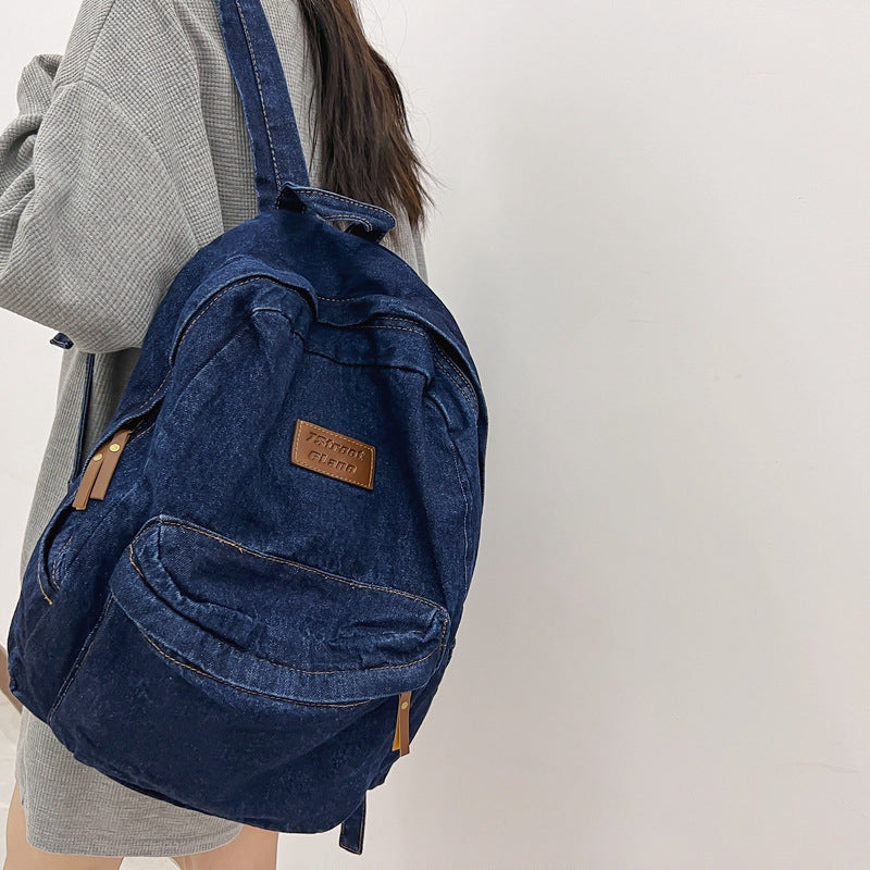 Denim Travel & School Backpack