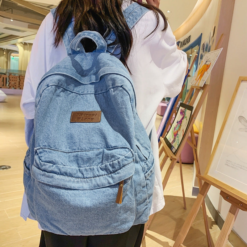 Denim Travel & School Backpack