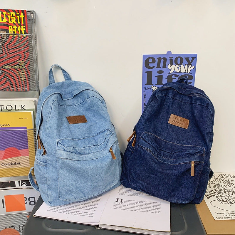 Denim Travel & School Backpack