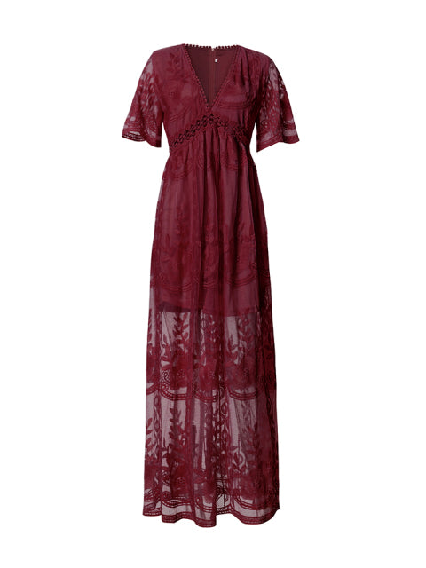 Image of Denise | Women's V-Neck Maxi Dress