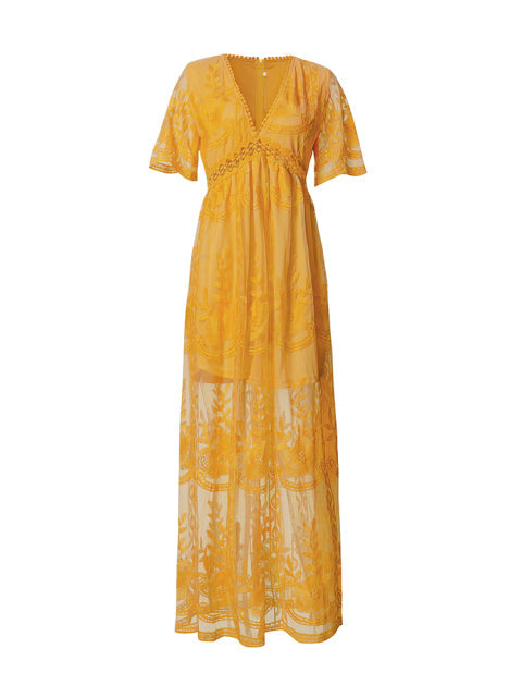 Image of Denise | Women's V-Neck Maxi Dress