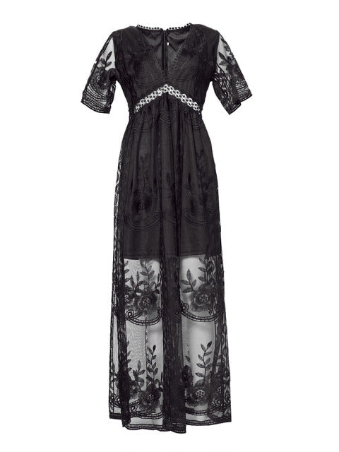 Image of Denise | Women's V-Neck Maxi Dress