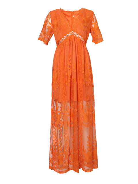 Image of Denise | Women's V-Neck Maxi Dress