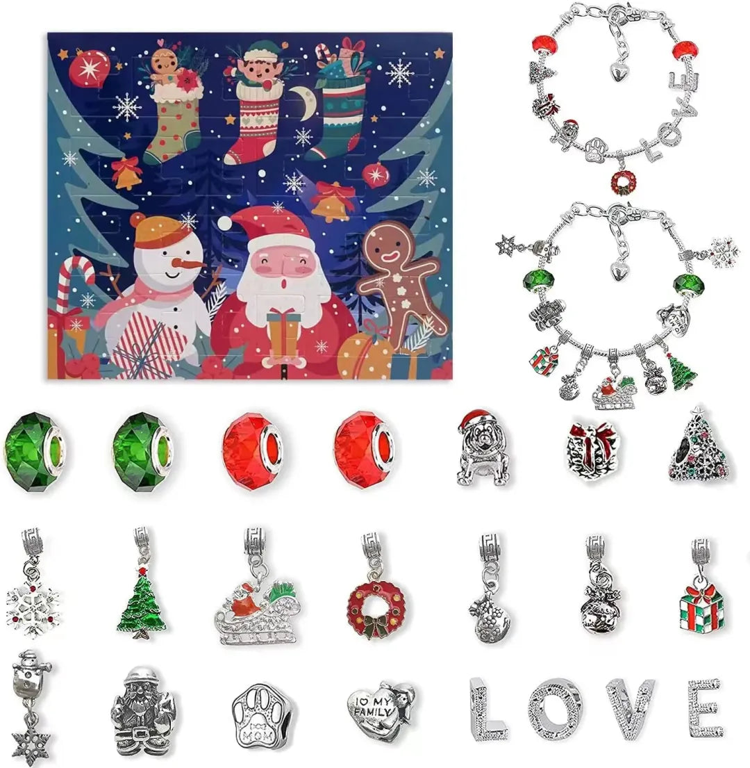 DIY Christmas Advent Calendar Bracelet Set