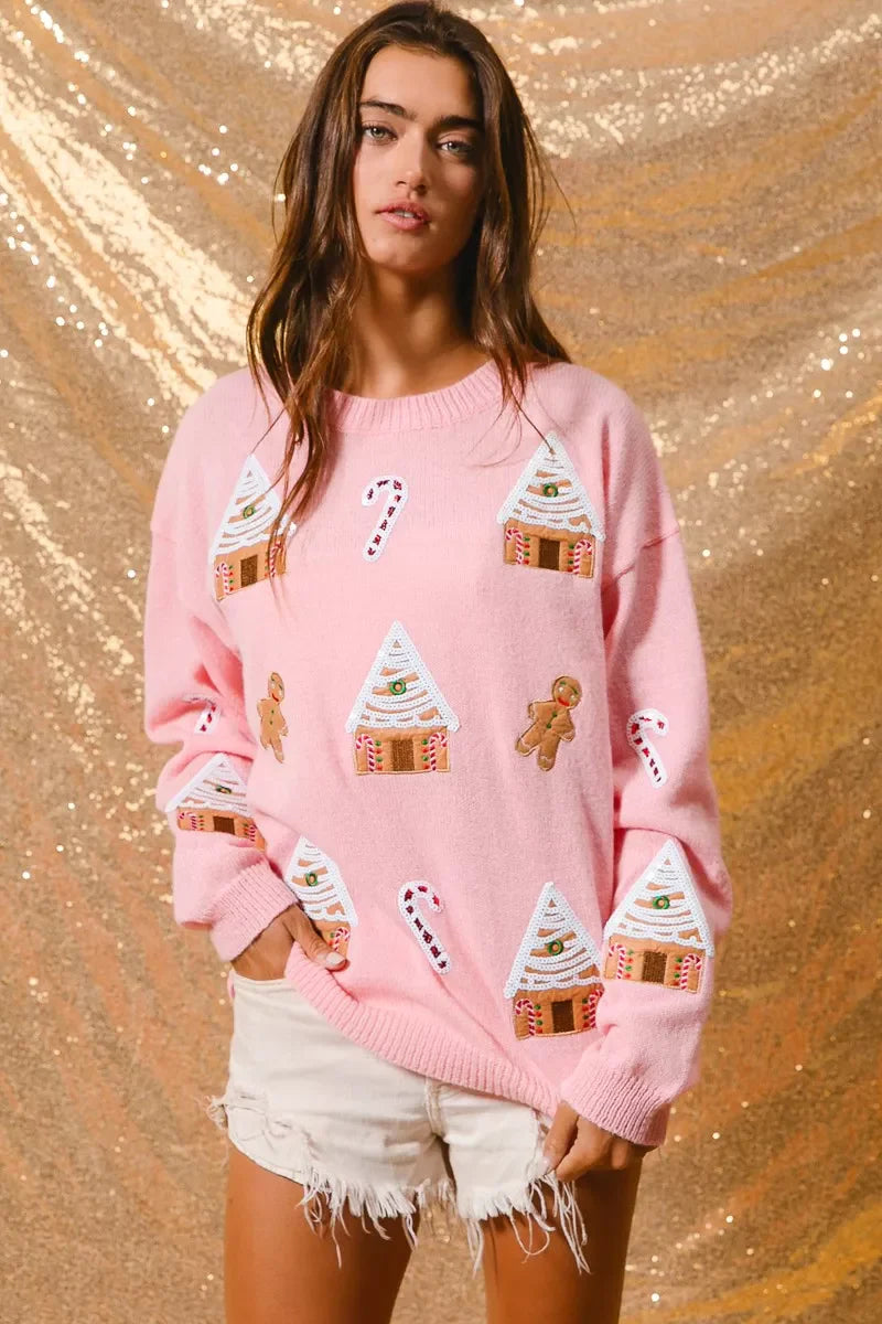 Image of Donna | Women's Novelty Christmas Crew Neck Sweater