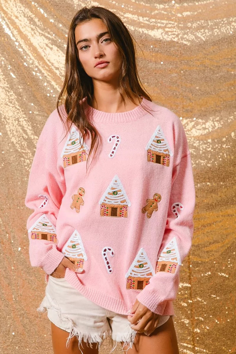 Image of Donna | Women's Novelty Christmas Crew Neck Sweater