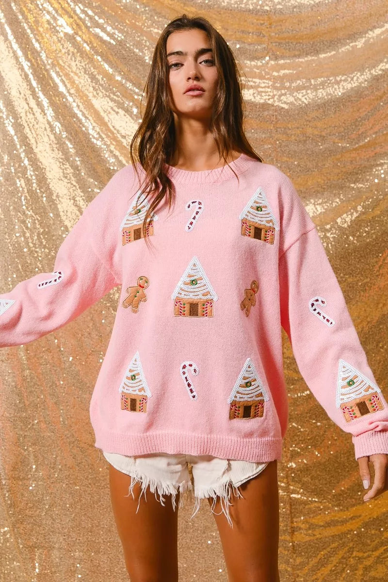 Image of Donna | Women's Novelty Christmas Crew Neck Sweater
