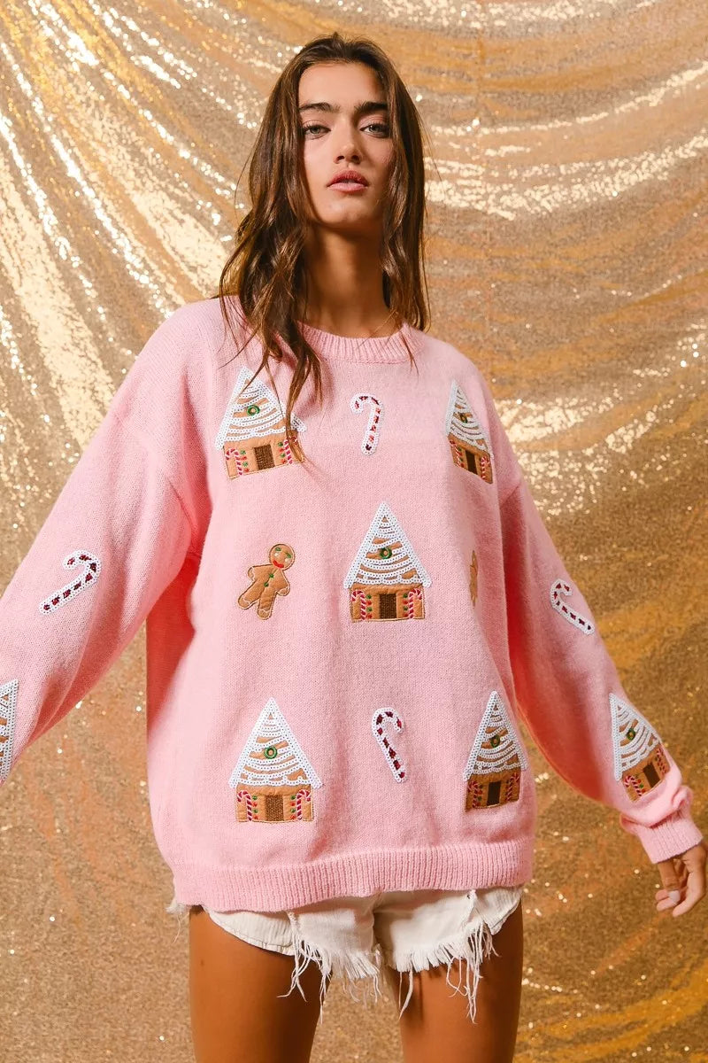 Image of Donna | Women's Novelty Christmas Crew Neck Sweater