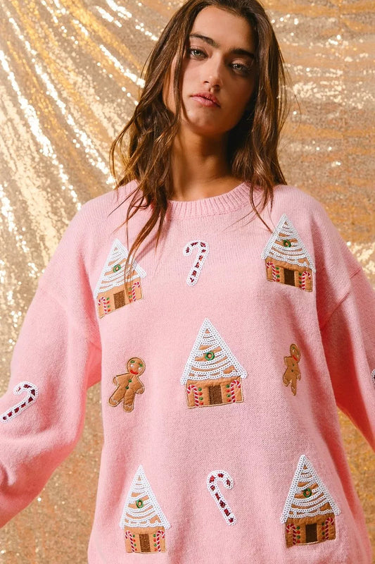 Image of Donna | Women's Novelty Christmas Crew Neck Sweater