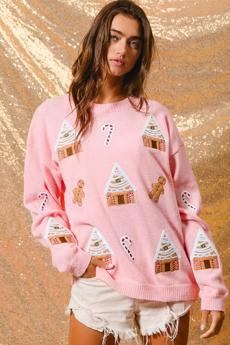 Image of Donna | Women's Novelty Christmas Crew Neck Sweater
