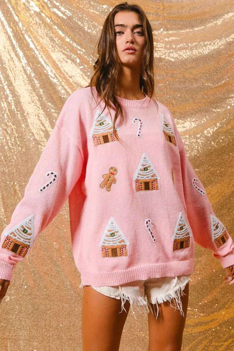 Image of Donna | Women's Novelty Christmas Crew Neck Sweater