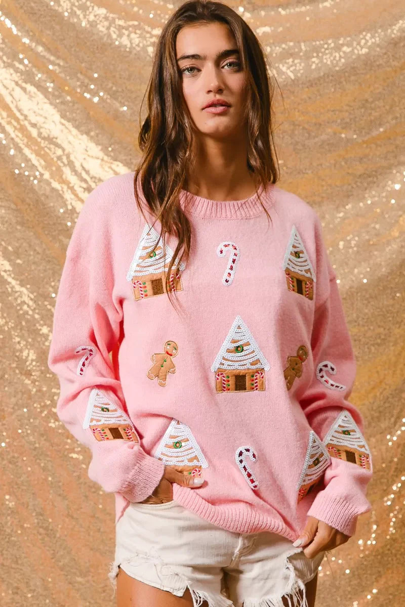 Image of Donna | Women's Novelty Christmas Crew Neck Sweater