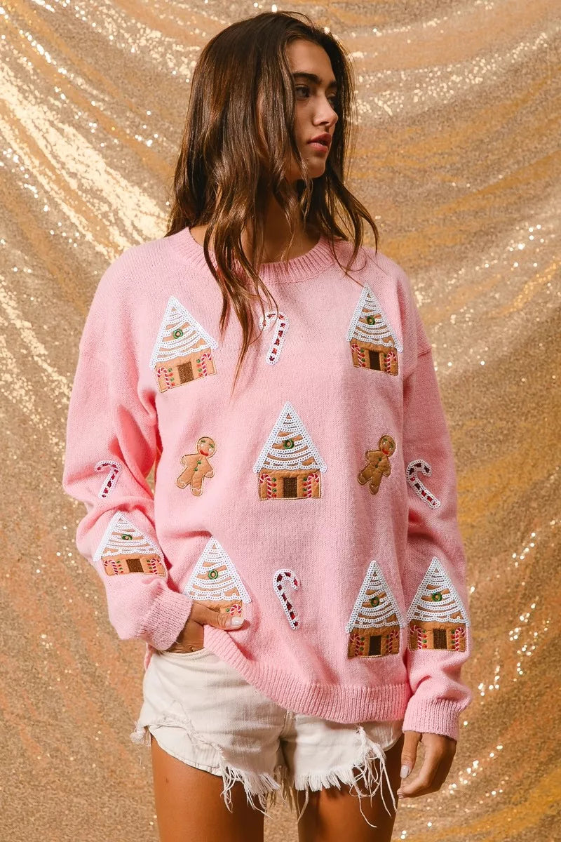Image of Donna | Women's Novelty Christmas Crew Neck Sweater