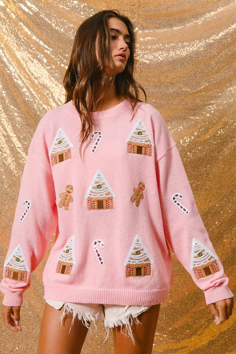 Image of Donna | Women's Novelty Christmas Crew Neck Sweater