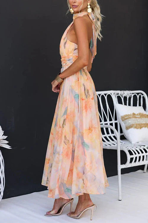 Image of Donna | Women's Sleeveless Floral Maxi Dress