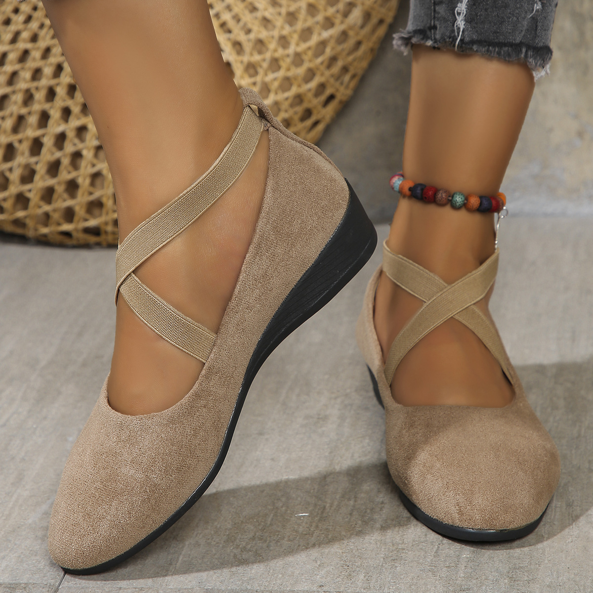 Image of Donna | Women's Wedge Heel Ankle Strap Shoes