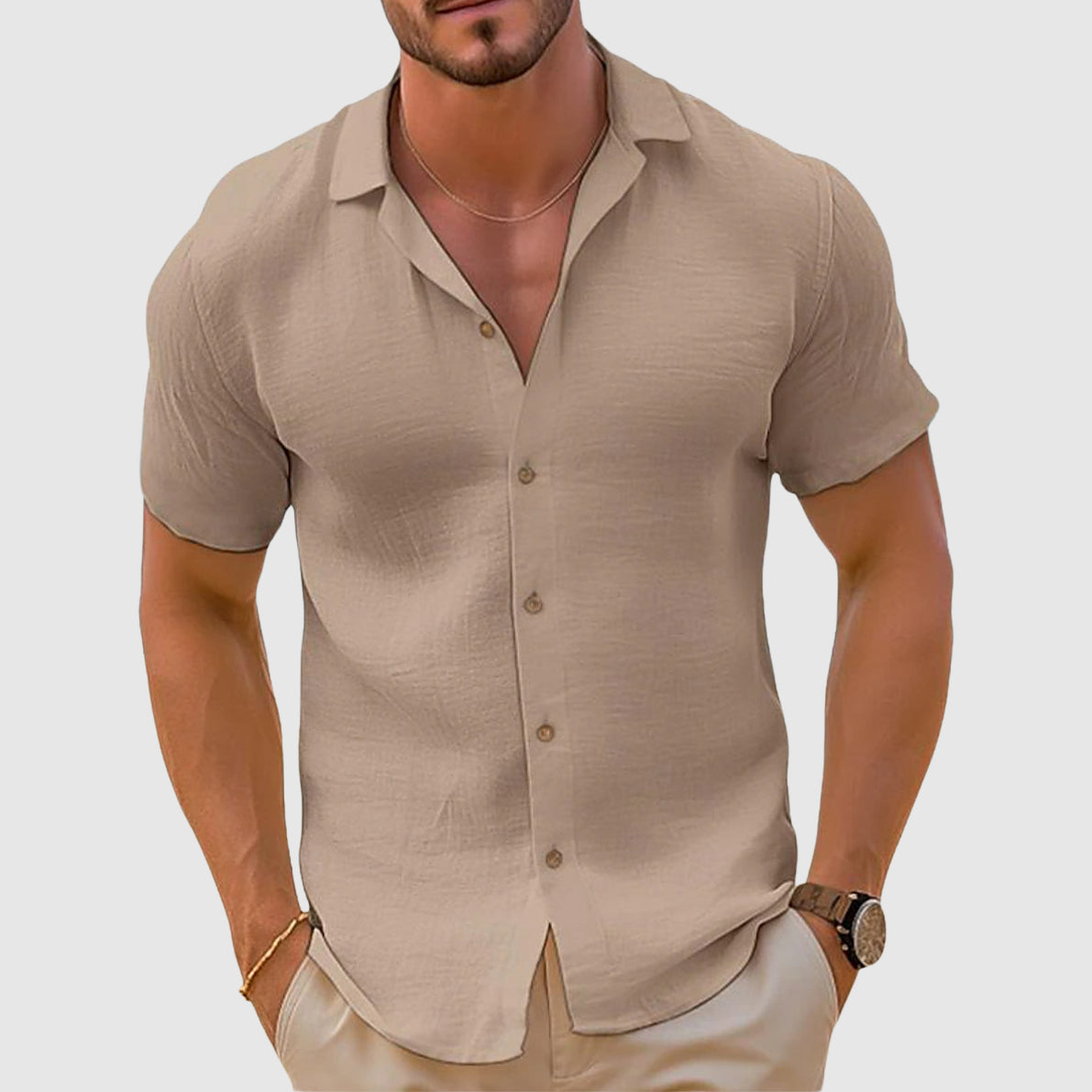 Image of Douglas | Men's Button-Down Casual Shirt