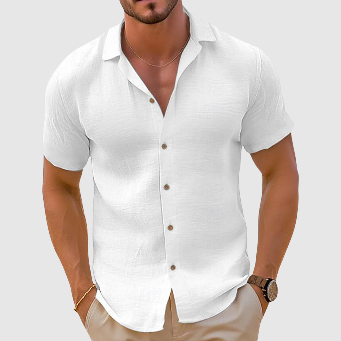 Image of Douglas | Men's Button-Down Casual Shirt