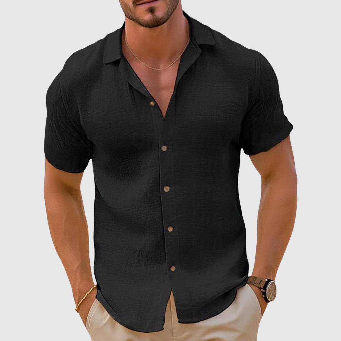 Image of Douglas | Men's Button-Down Casual Shirt