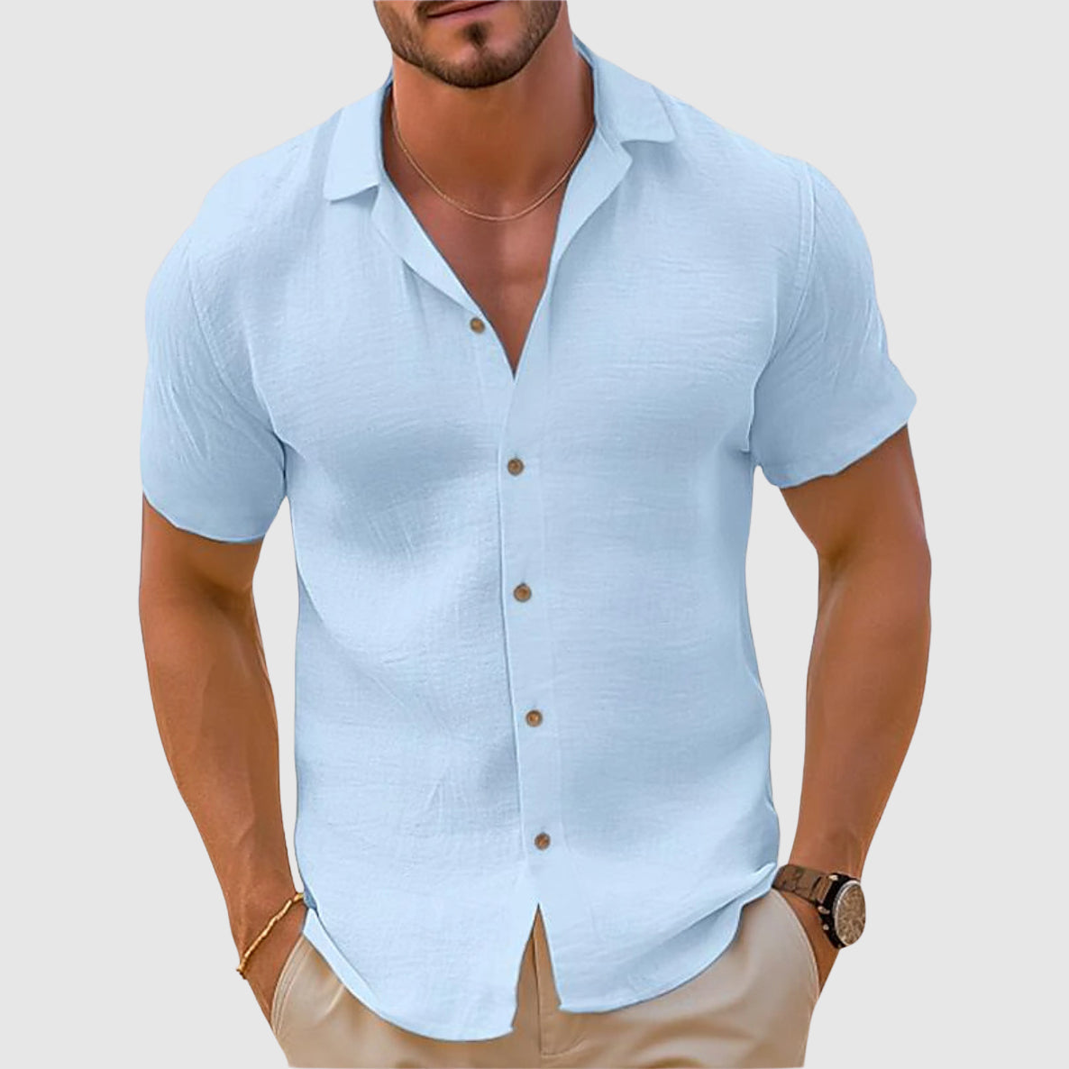 Image of Douglas | Men's Button-Down Casual Shirt