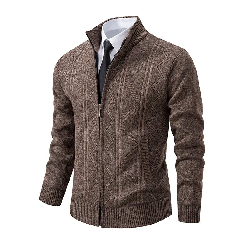 Image of Douglas | Men's Full-Zip Cardigan Sweater