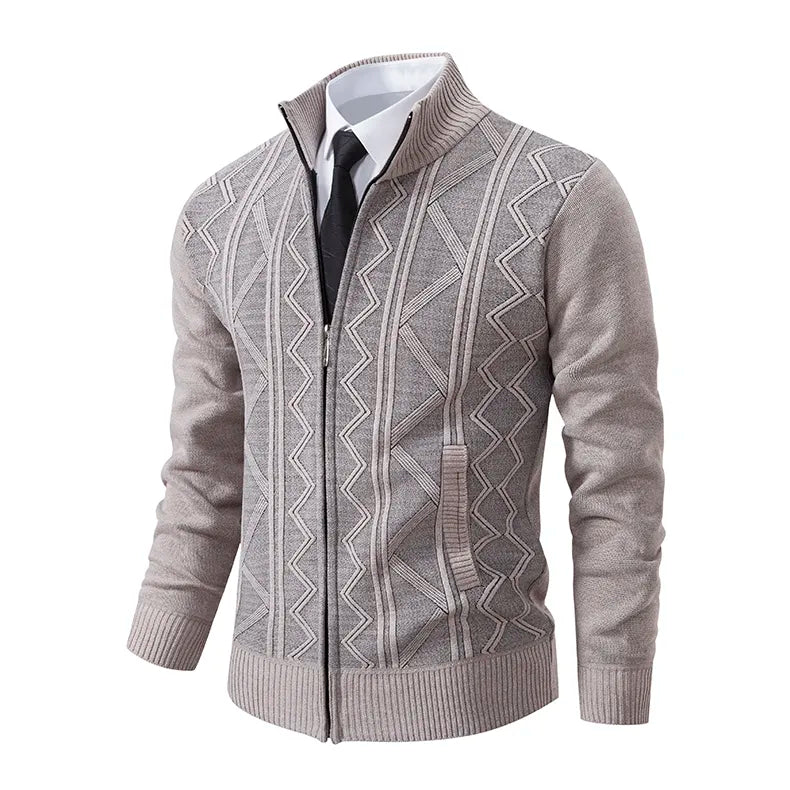 Image of Douglas | Men's Full-Zip Cardigan Sweater