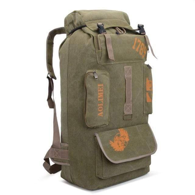 Durable 100L Canvas Camping & Hiking Rucksack Backpack