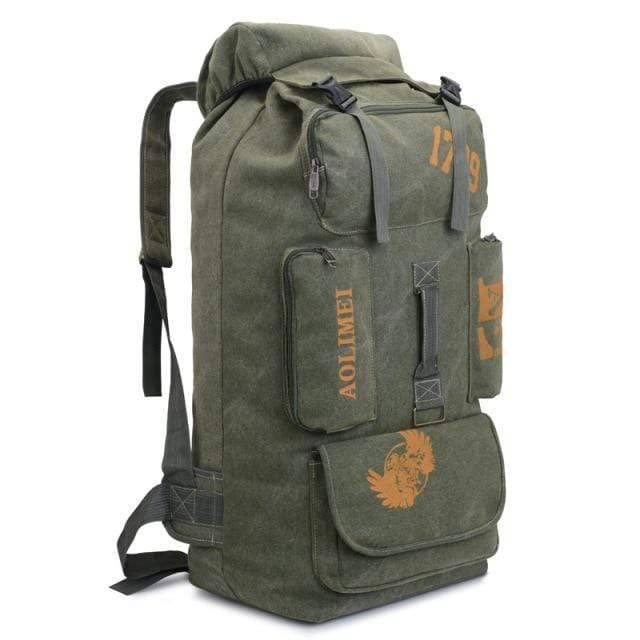 Durable 100L Canvas Camping & Hiking Rucksack Backpack